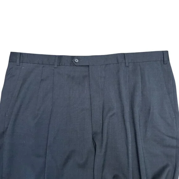 PAUL FREDRICK 100% Virgin Wool Dress Pants NWOT Made in Italy Pleated Mens Sz 44
